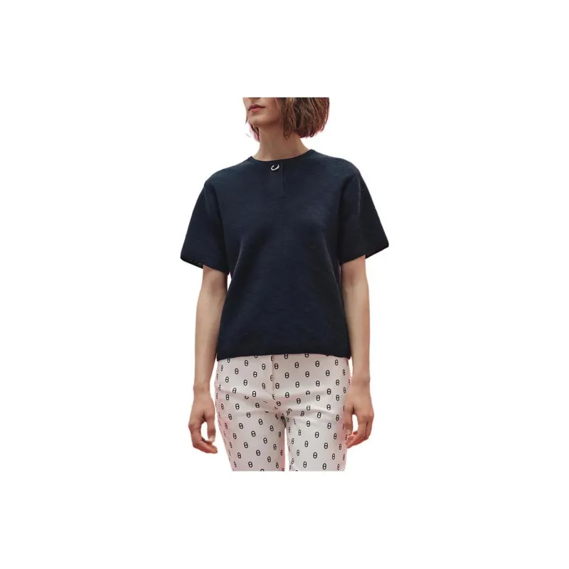 HERMES Crop Tops Women's Marine Blue-0