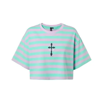 MEETLADY Drop Shoulder Sleeve T Shirt Women's