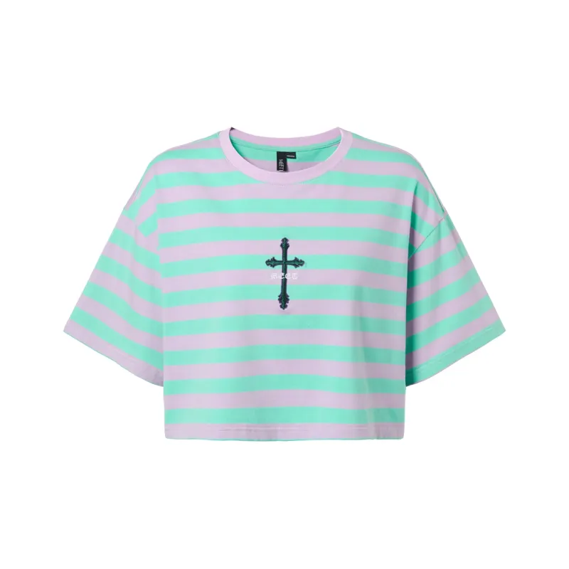 MEETLADY Drop Shoulder Sleeve T Shirt Women's-0
