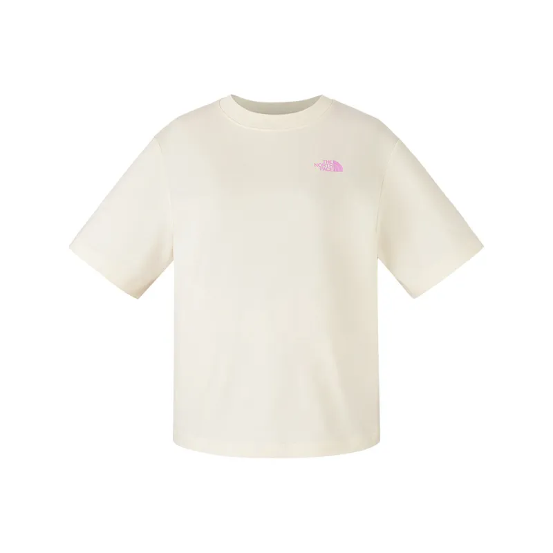 THE NORTH FACE Drop Shoulder Sleeve T Shirt Women's QLI/Dune White-1