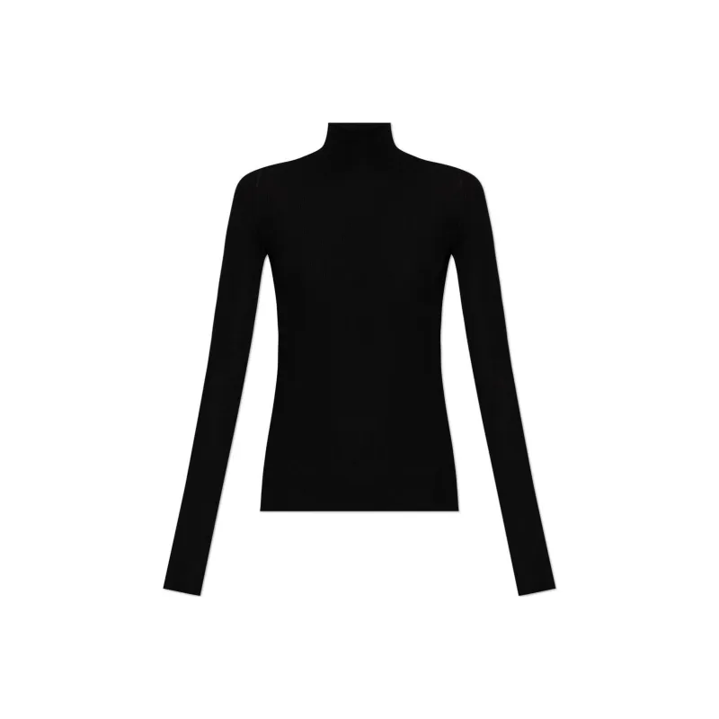 Bottega Veneta Ribbed High Neck Sweater-0