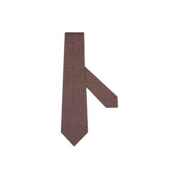 Ermenegildo Zegna Geometric Floral Pattern Jacquard Tie