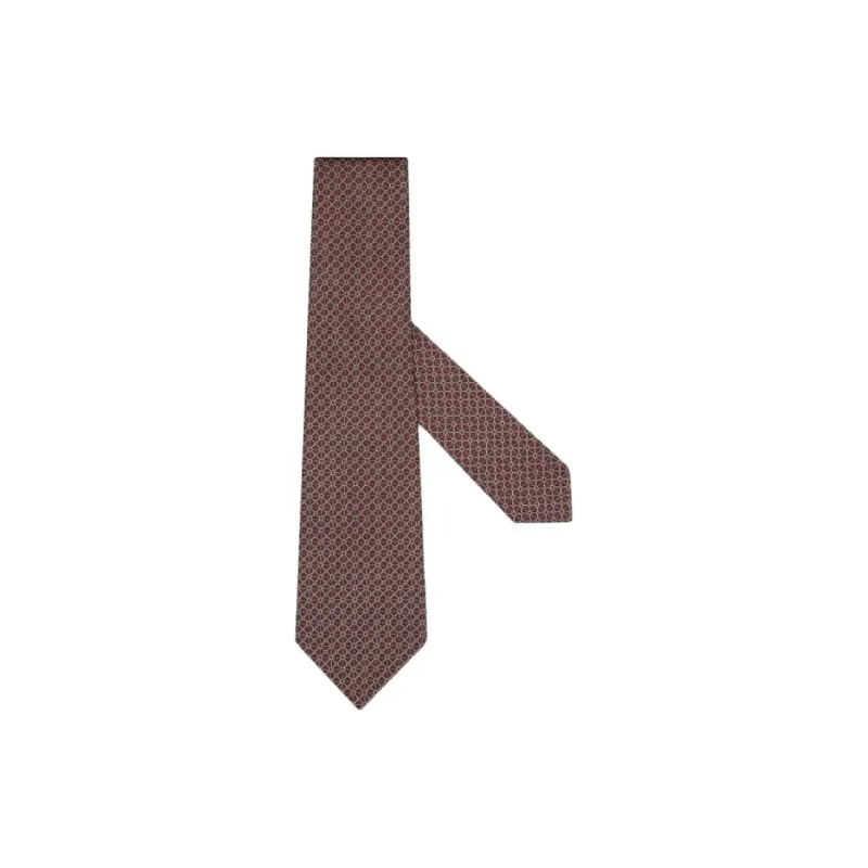 Ermenegildo Zegna Geometric Floral Pattern Jacquard Tie-0