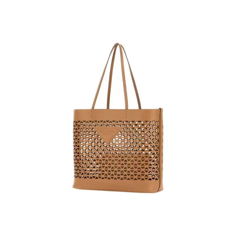 PRADA Leather Tote Bag, Shopping Bag, Shoulder Bag Women's Brown-1