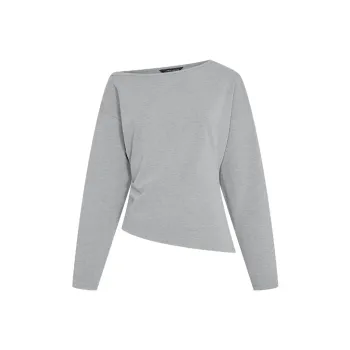 URBAN REVIVO T Shirts Women's Medium Gray Heather Gray