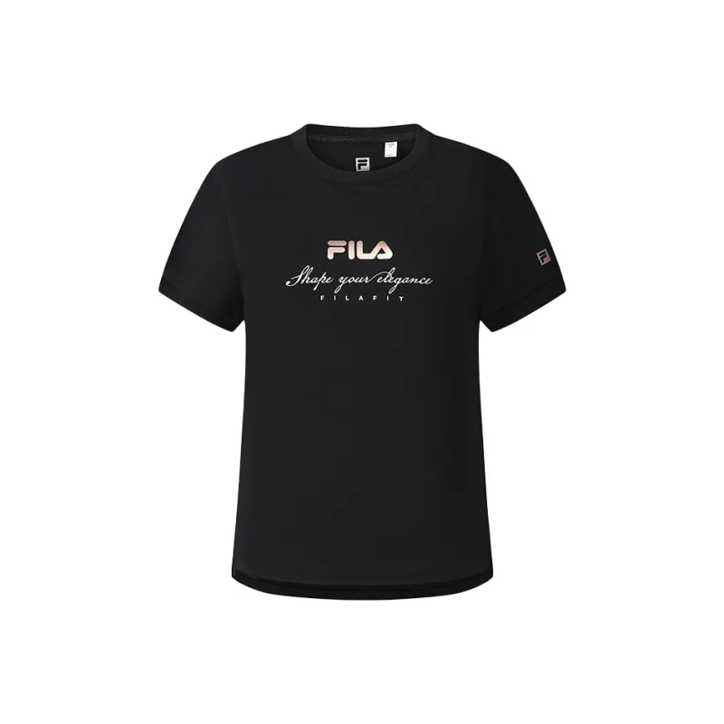 FILA Fitness Regular T Shirt Women's Pitch Black-0