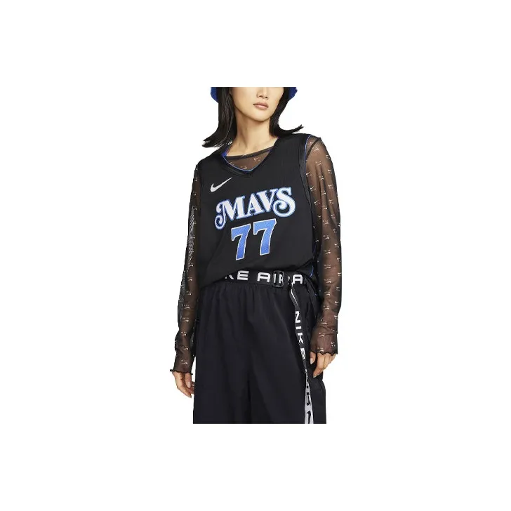 Nike Dri Fit Basketball Jersey AU Player Edition 2023/24 Dallas Mavericks, Dallas Mavericks Size 77 Unisex Black-0
