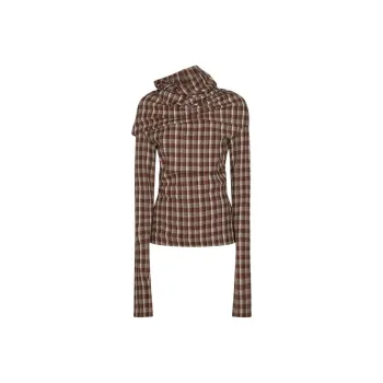 Acne Studios High Neckline Checked Blouse