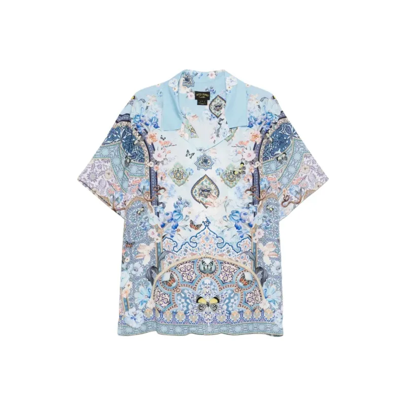 Camilla Short sleeve Camp collared Shirt-0