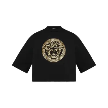 VERSACE Cropped Short Sleeved Top