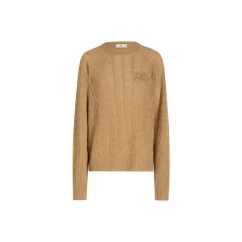 ETRO Logo embroidered Cable knit Jumper