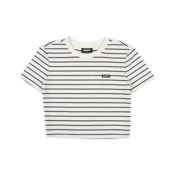Nerdy Crop Tops Women's Cream