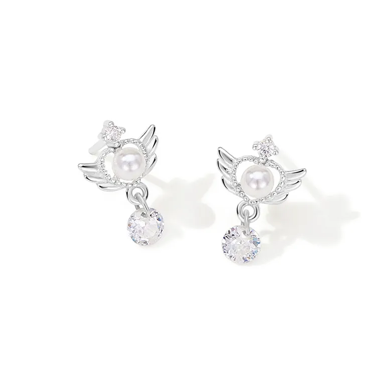 Lady Go Sterling Silver Stud Earrings Women's-2