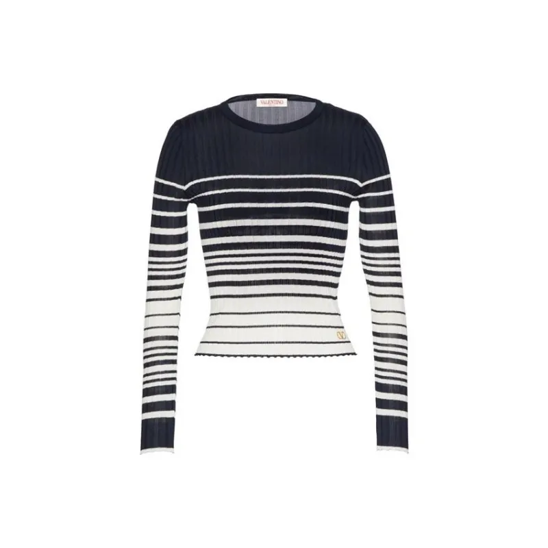 Valentino Striped Long Sleeved Jumper-0