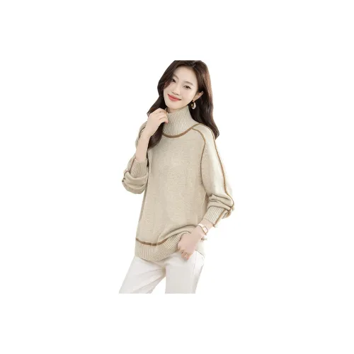 Cypress House Sweater Women's Oat & Yellow Stripes