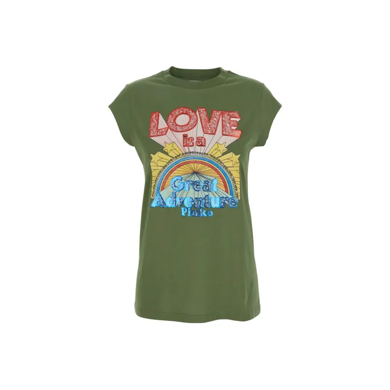 PINKO Short Sleeved Crewneck T Shirt-0
