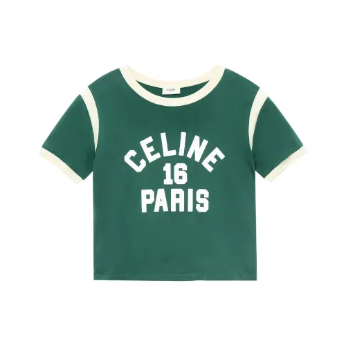CELINE T Shirts Women's Green