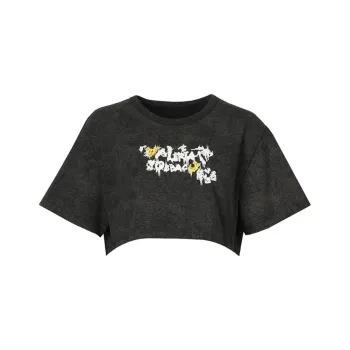 Valeria Obbaco Valeria Obbaco Fun Series Crop Tops Women's Black
