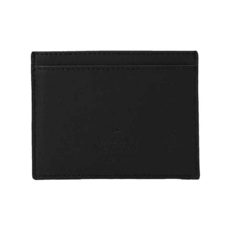 Vivienne Westwood Leather Card Holder Wallet Women's Black-1