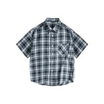 Lightning X Storm Shirt Unisex Navy Blue Plaid