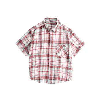 Lightning X Storm Shirt Unisex Red And White Plaid