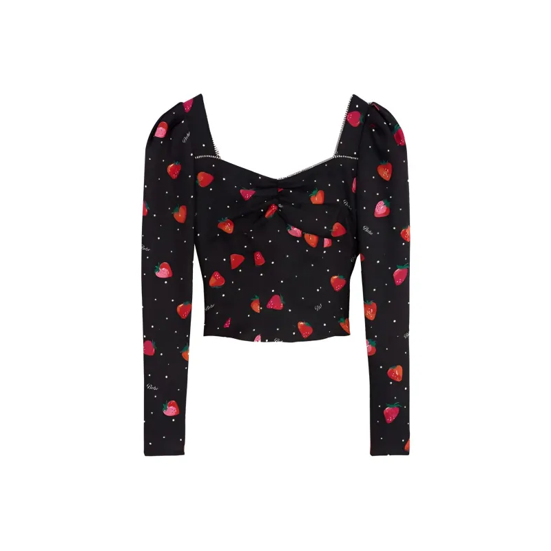 Bebe Crop Tops Women's Floral Black-0