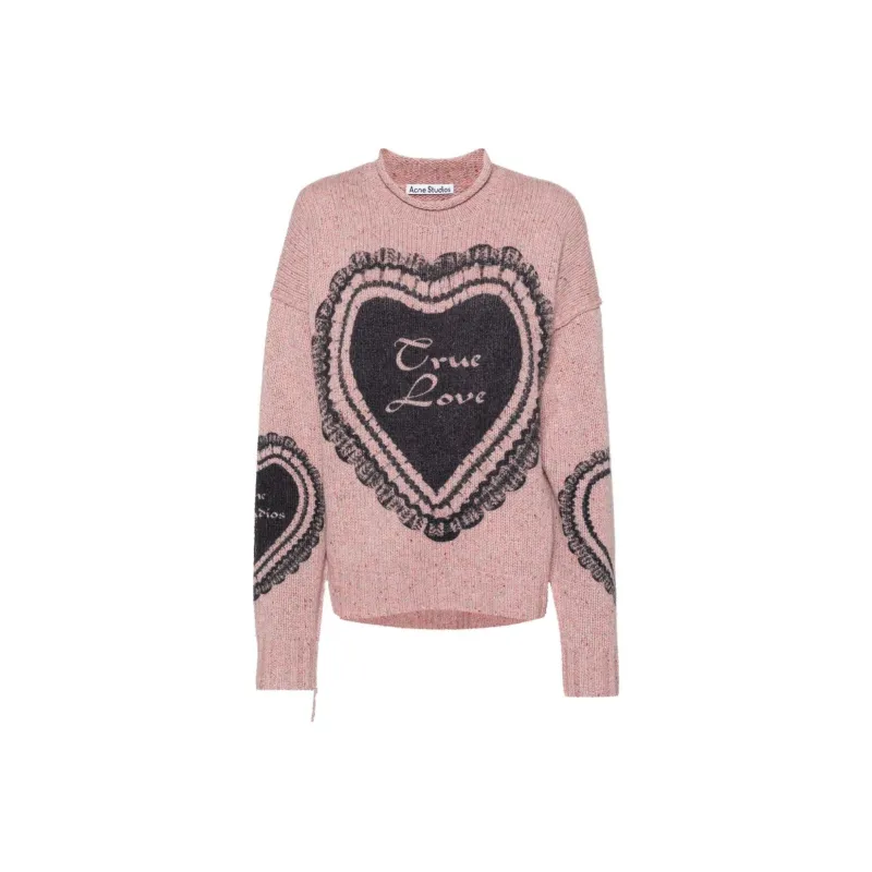 Acne Studios Heart print Chunky knit Jumper-0