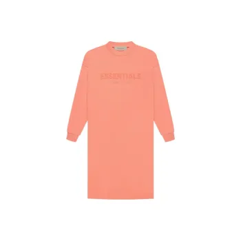 Fear Of God Essentials Logo Printed Long Sleeved Dress