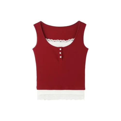 GLEE DIARY Tank Top Women's Red