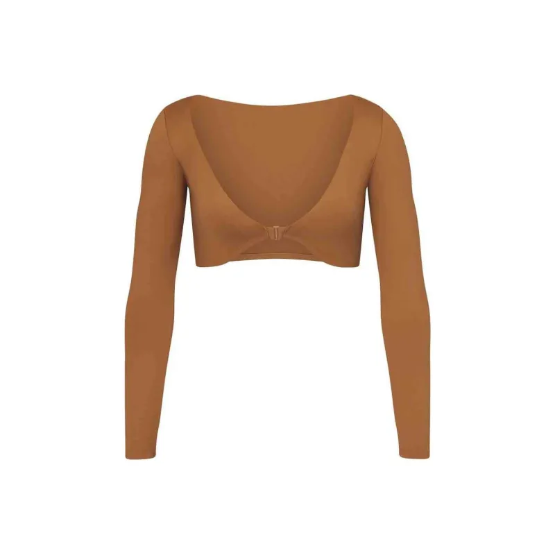 Skims Swim Long Sleeve Shrug Almond-0