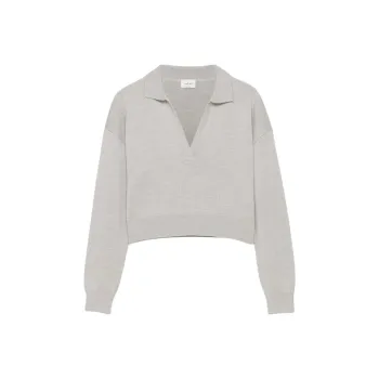 ARITZIA Wilfred Clara Merino Wool Waist Sweater Sweater Women's Heather Chrome Gray