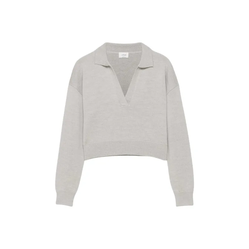 ARITZIA Wilfred Clara Merino Wool Waist Sweater Sweater Women's Heather Chrome Gray-0