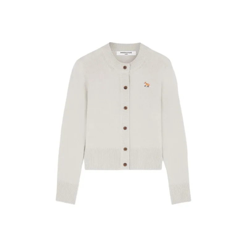 Maison Kitsune Baby Fox Patch Knit Cardigan-0