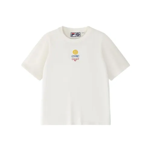 FILA FUSION x ROUND TWO Regular T Shirt Women's Cloud White WT