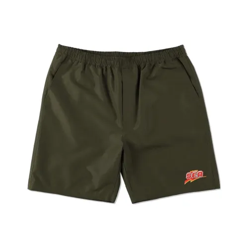 WIND AND SEA Nissin UFO Instant Noodles Casual Shorts Unisex Olive Green