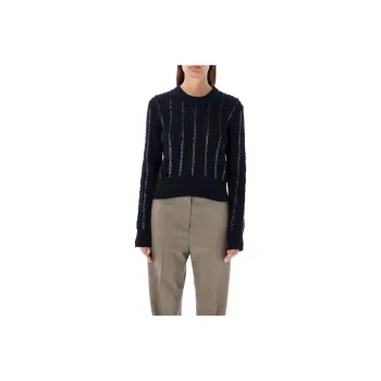 Golden Goose Sequin Embellished Cable Knit Jumper