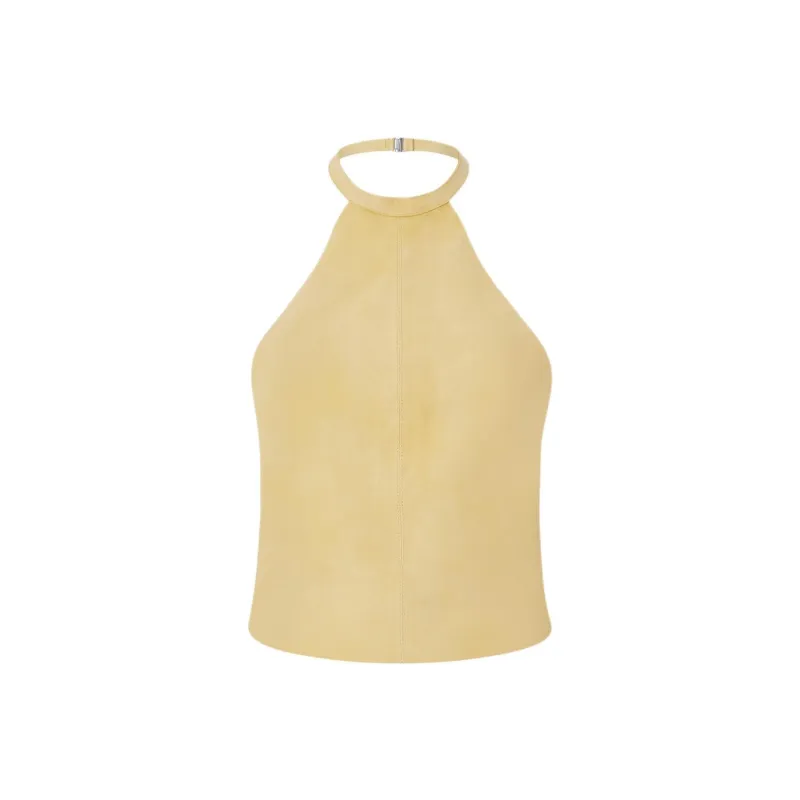 PINKO Halterneck Suede Top-0