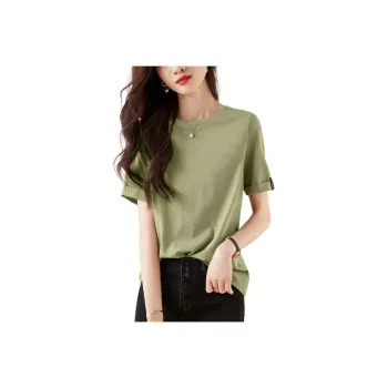 Mo Han Yi Mei T Shirt Women's Light Gray Green