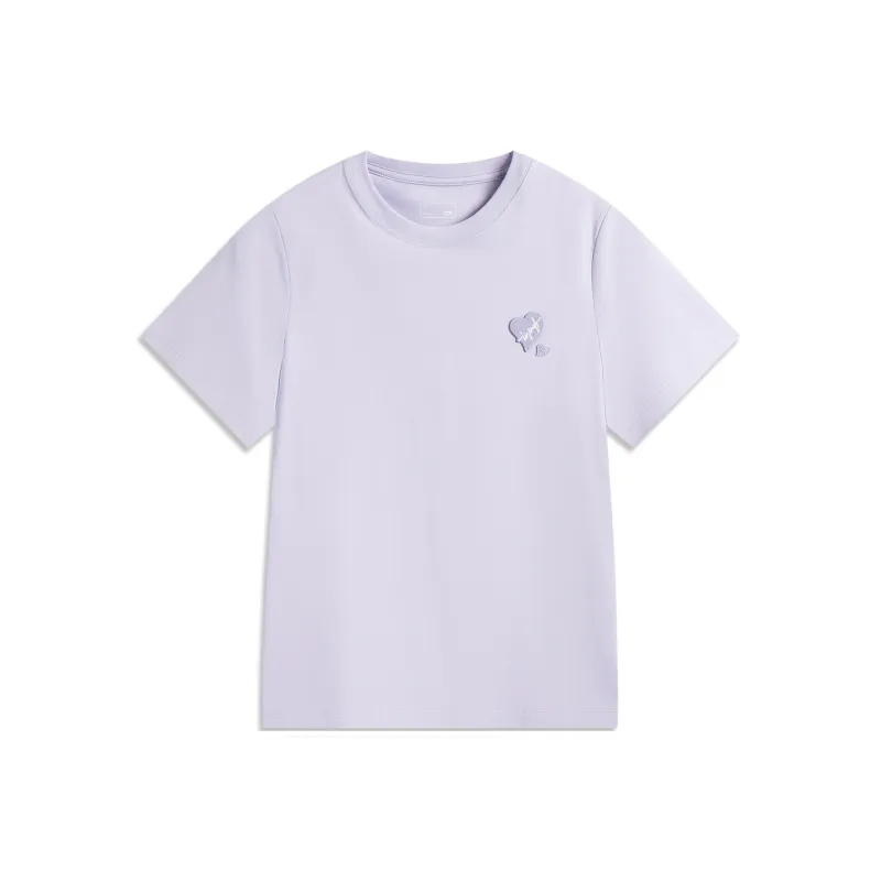 LiNing Sports Life Collection T Shirt Women's Sea Salt Purple-0