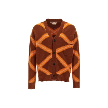 MARNI Intarsia Argyle Cardigan