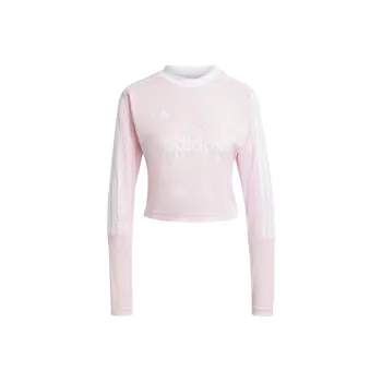 Adidas Tiro 3-Stripes Long-Sleeve Top T-Shirt Women's Pink