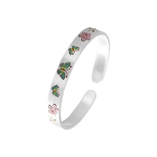 YINZHIXING 999 Fine Silver Bangles Unisex