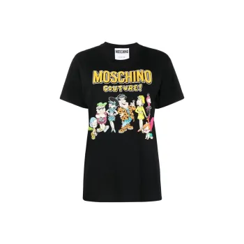 MOSCHINO X Flinstones Graphic Printed T Shirt