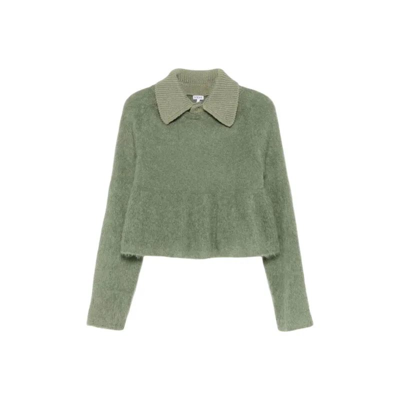 LOEWE Polo Sweater 'Khaki Green'-0