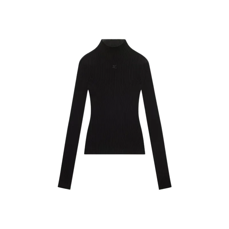 COURREGES Logo Embroidered Long Sleeved Jumper-0