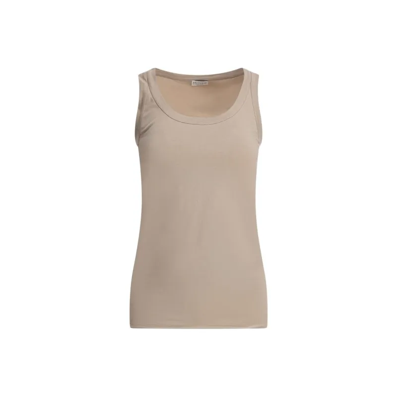 Brunello Cucinelli SS25 Tank Top Women's Light Umber-0