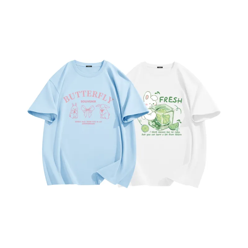 MINISO T Shirt Women's 2 Pack Summer-12