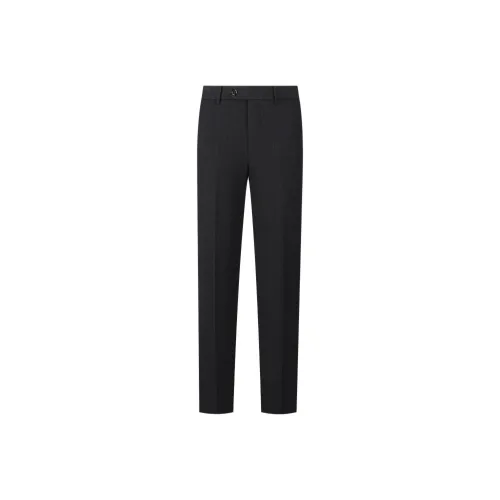 Francesco Totti Casual Pants Men's Black Cyan Plaid QX