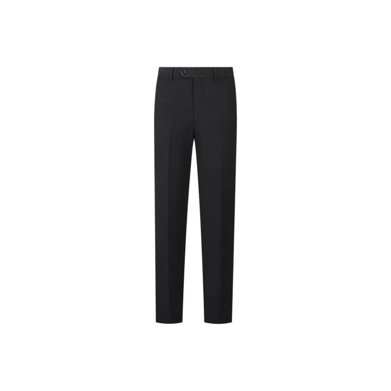 Francesco Totti Casual Pants Men's Black Cyan Plaid QX-0