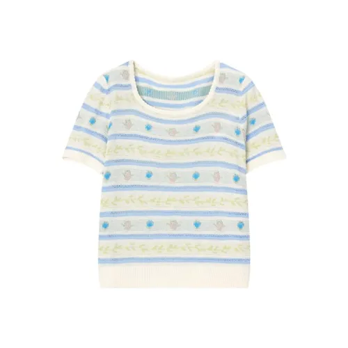Fragment T Shirt Women's Blue White